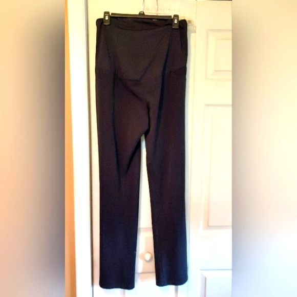 Isabel Maternity Ingrid And Isabel Over Belly Pants Black Straight 12 Pullon - Picture 1 of 7